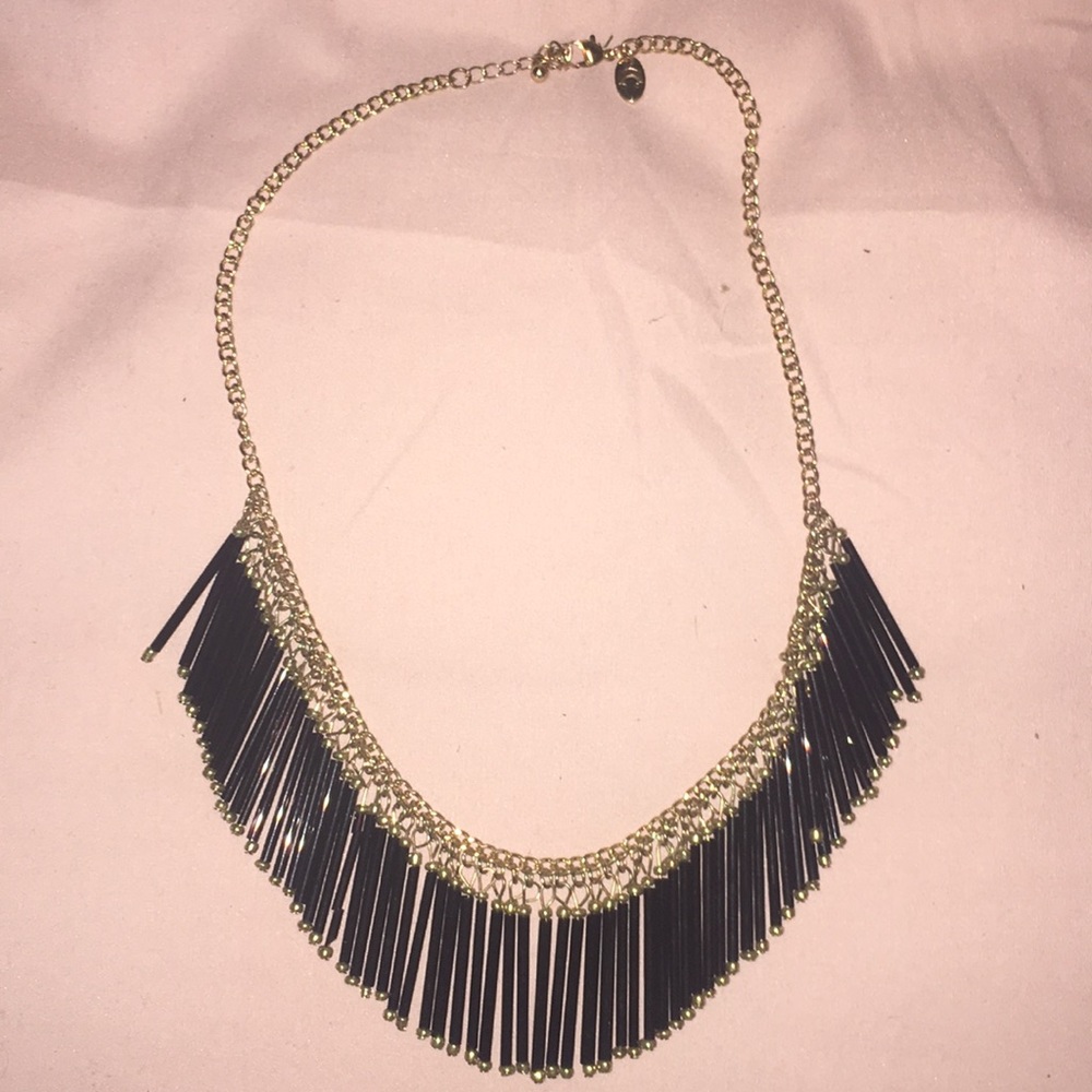 Black Fringe Necklace
